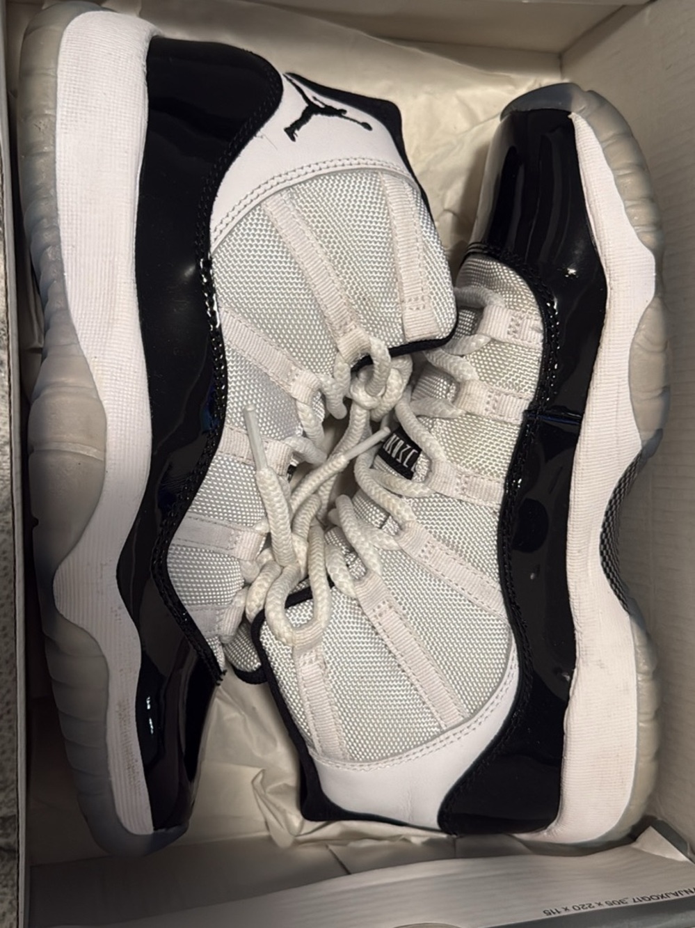 Jordan Low-Top Sneakers in White and Black